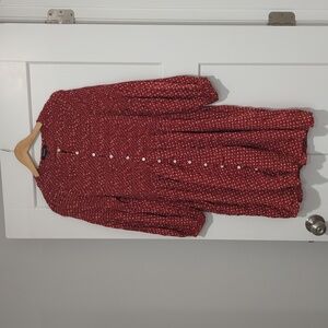 Madewell Red Floral Dress
